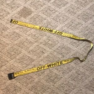 Ratchet strap off white belt